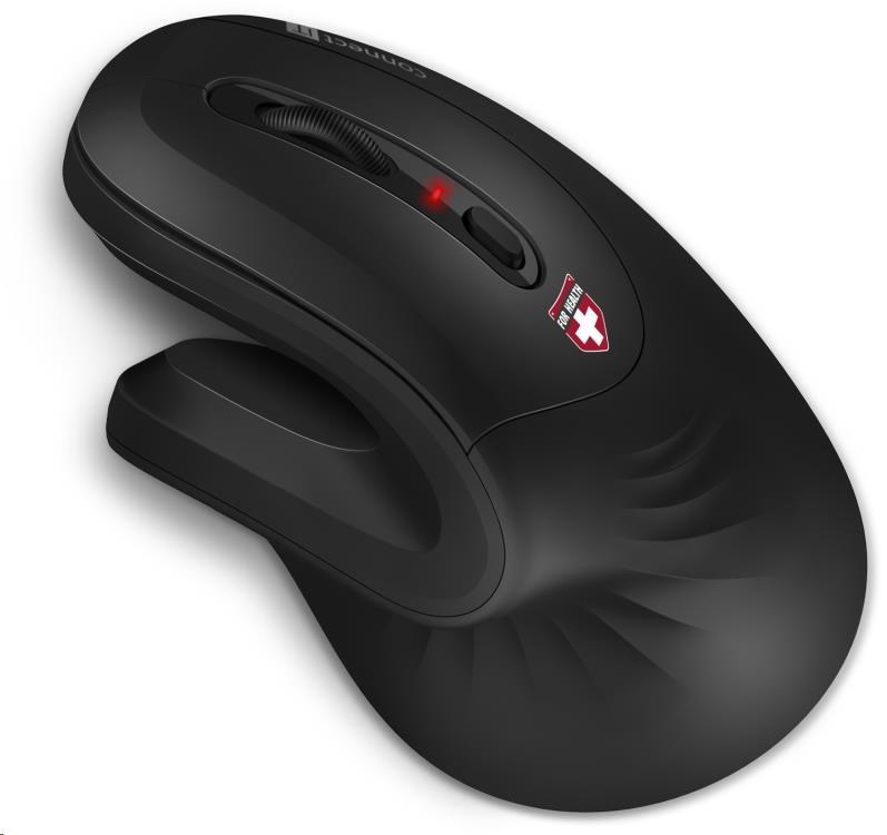 CONNECT IT FOR HEALTH Ergonomická vertikálna myš (+ 1x batéria AA zdarma) bezdrôtová,  čierna5 