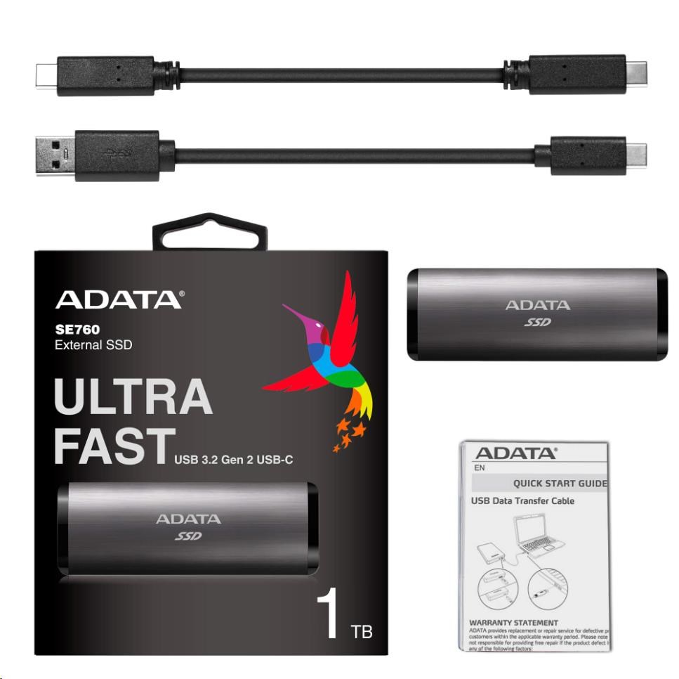 Externý SSD disk ADATA 256 GB SE760 USB 3.2 Gen2 typ C čierna3 