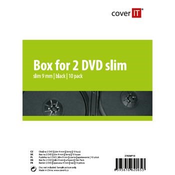 COVER IT obal na 2 DVD 9mm slim black 10ks/ balenie0 