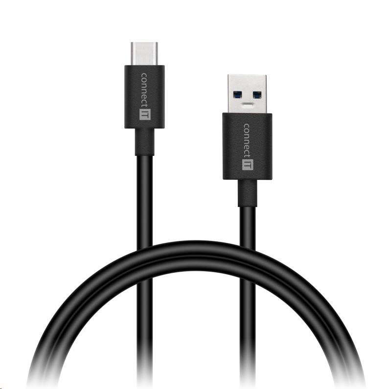 CONNECT IT Wirez USB-C (typ C) -> USB-A,  USB 3.1 Gen 1,  čierna,  2 m0 