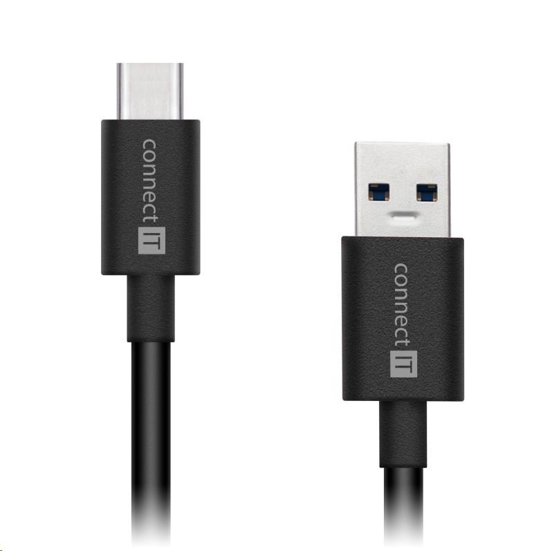 CONNECT IT Wirez USB-C (typ C) -> USB-A,  USB 3.1 Gen 1,  čierna,  2 m1 