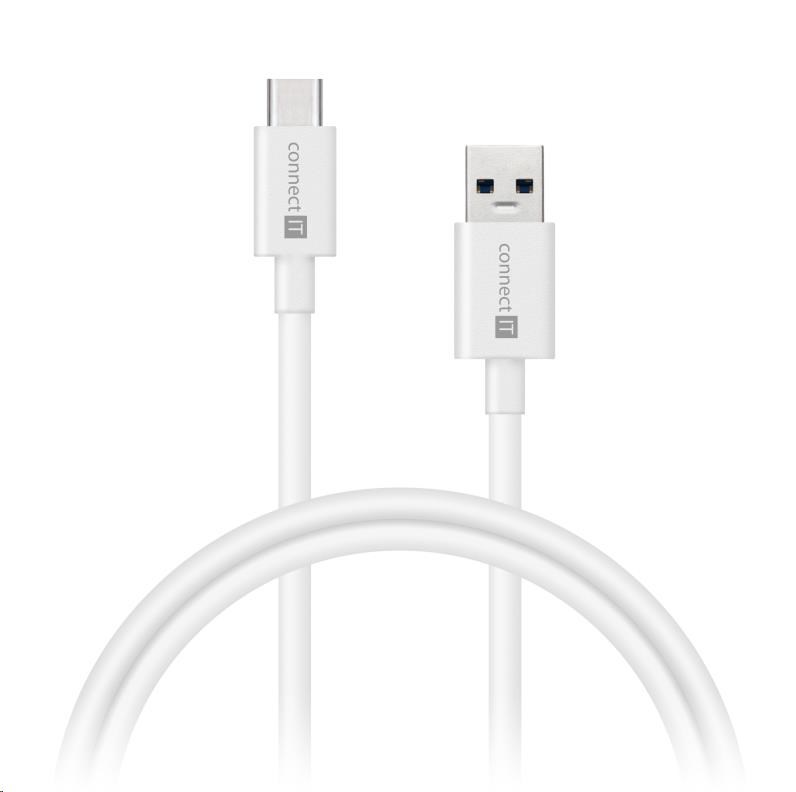 CONNECT IT Wirez USB-C (typ C) -> USB-A,  USB 3.1 Gen 1,  biela,  2 m0 