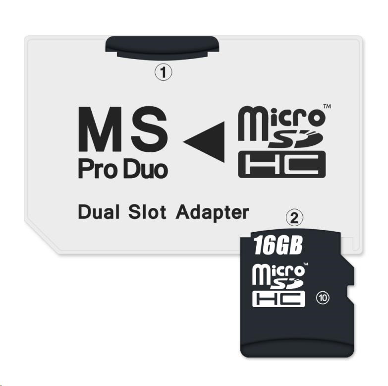 Adaptér CONNECT IT MS PRO DUO 2x Micro SDHC DUAL SLOT0 