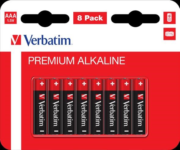 VERBATIM Alkalické baterie AAA,  8 PACK ,  LR030 