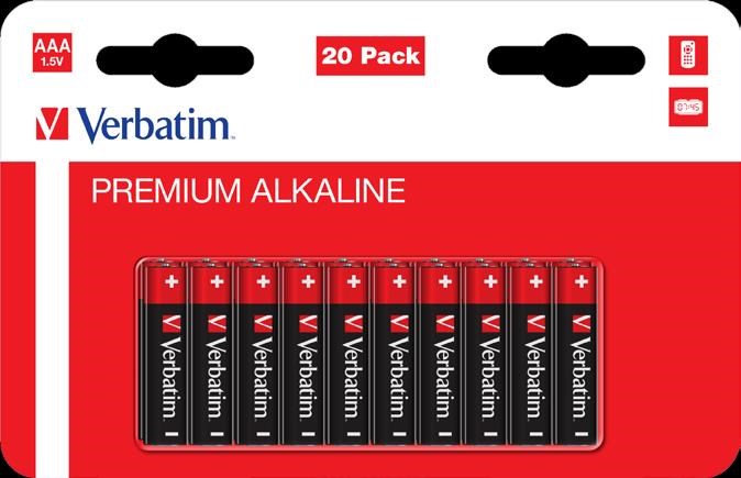 VERBATIM Alkalická Baterie AAA 20 Pack /  LR030 