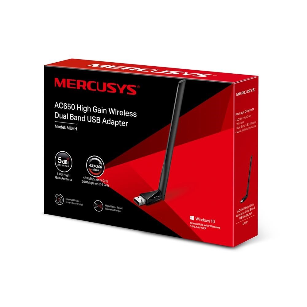 MERCUSYS MU6H WiFi5 USB adapter (AC650,2,4GHz/5GHz,USB2.0)2 