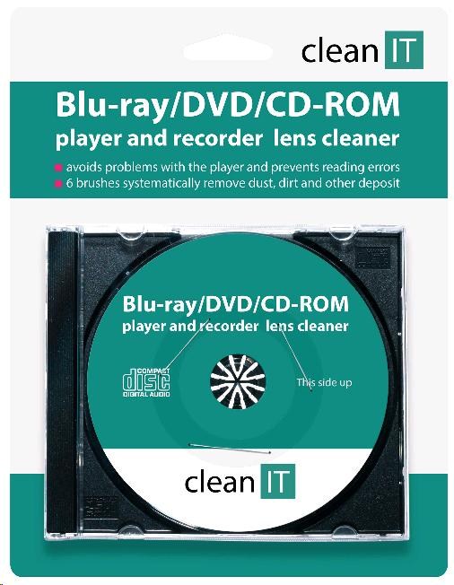 Čistiace CD CLEAN IT pre prehrávače Blu-ray/ DVD/ CD-ROM (náhrada za CL-32)0 