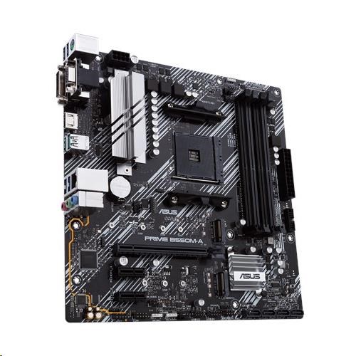 ASUS MB Sc AM4 PRIME B550M-A,  AMD B550,  4xDDR4,  1xHDMI,  1xDVI,  1xVGA,  mATX2 