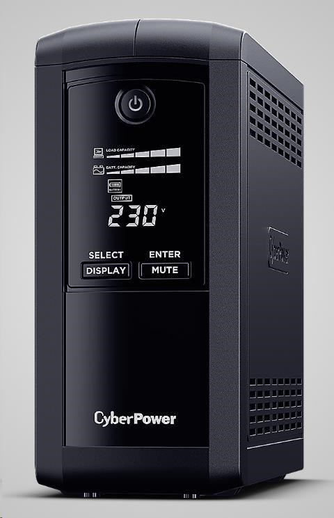 CyberPower Value PRO SERIE GreenPower UPS 1000VA/ 550W,  zásuvky IEC0 