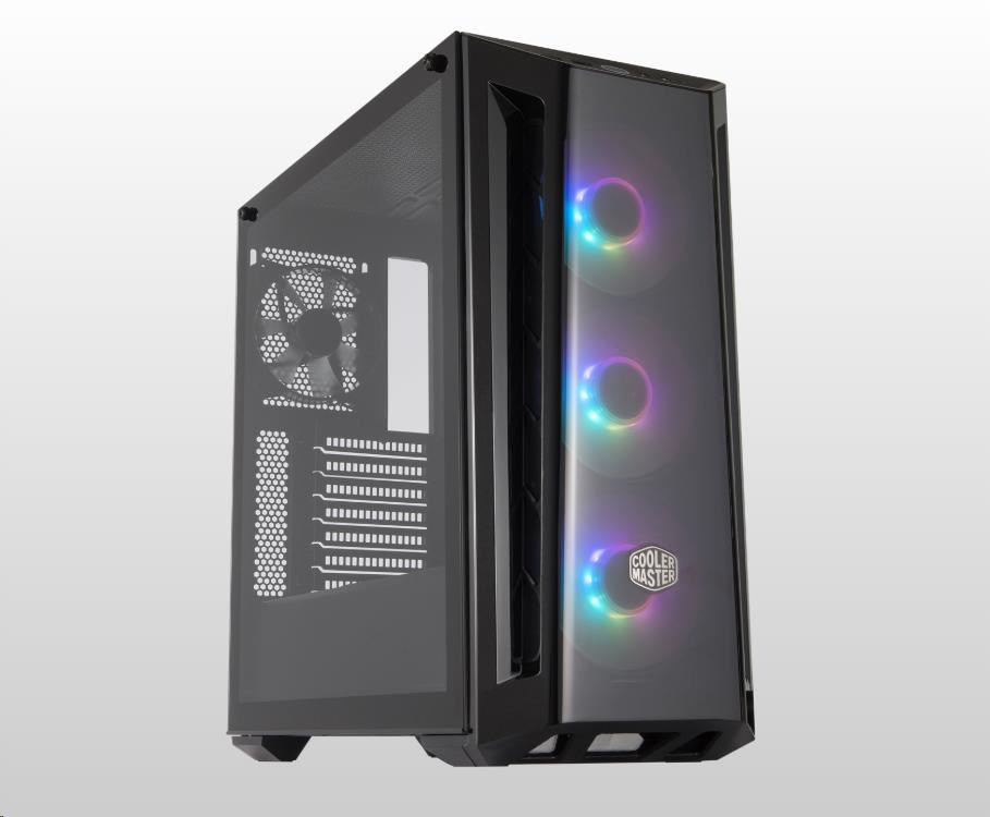 Cooler Master case MasterBox MB520 ARGB,  E-ATX,  Průhledná bočnice,  3x 120mm ARGB Fan,  1x 120mm Fan,  Černá1 