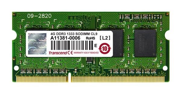 SODIMM DDR3 4GB 1600MHz TRANSCEND TS512MSK64V6N 256Mx8 2Rx80 