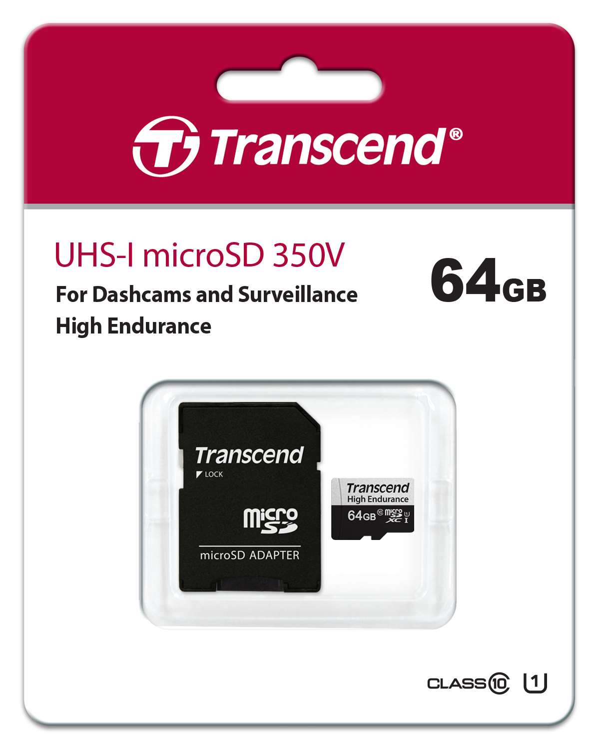 Karta TRANSCEND MicroSDXC 64GB 350V,  vysoká odolnosť2 