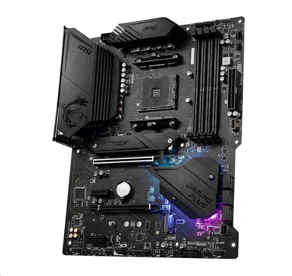 MSI MB Sc AM4 MPG B550 GAMING PLUS,  AMD B550,  4xDDR4,  VGA,  ATX2 