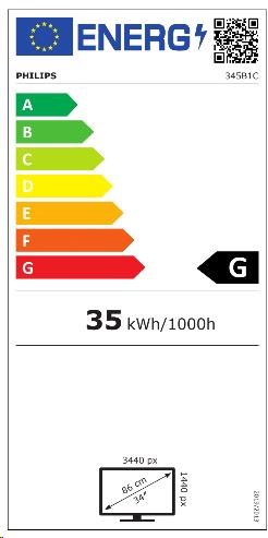 Philips MT VA LED 345B1C/00 - VA panel, 3440x1440, 2xHDMI, DP, USB, reproduktory, na výšku, zakrivený2 