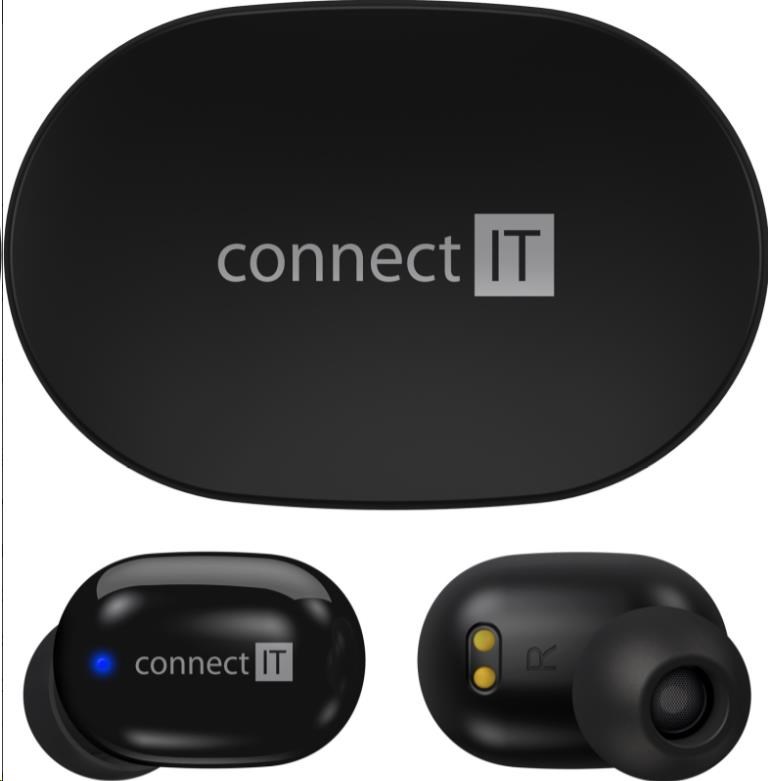 CONNECT IT True Wireless SensorTouch sluchátka do uší s mikrofonem,  černá3 