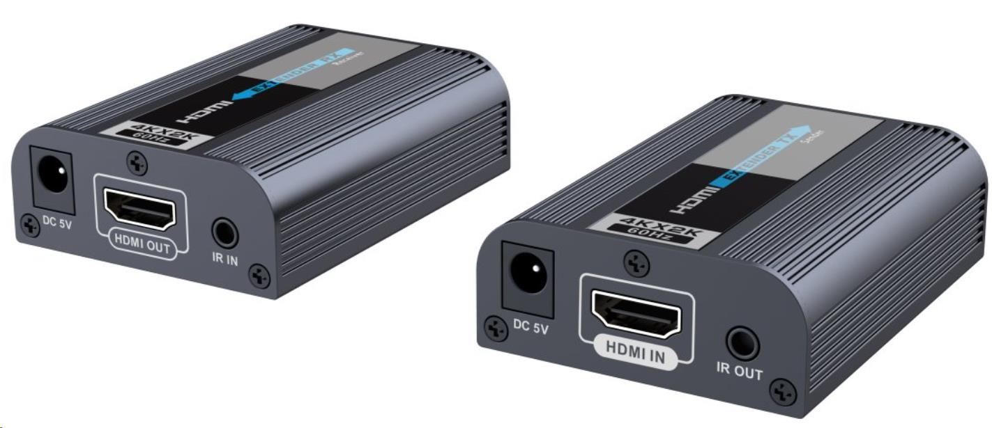 PremiumCord HDMI 2.0 extender 4Kx2K@60Hz na 60 m cez jeden kábel Cat6/6a/70 