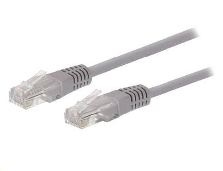 C-TECH patchcord Cat5e,  UTP,  sivý,  5 m0 
