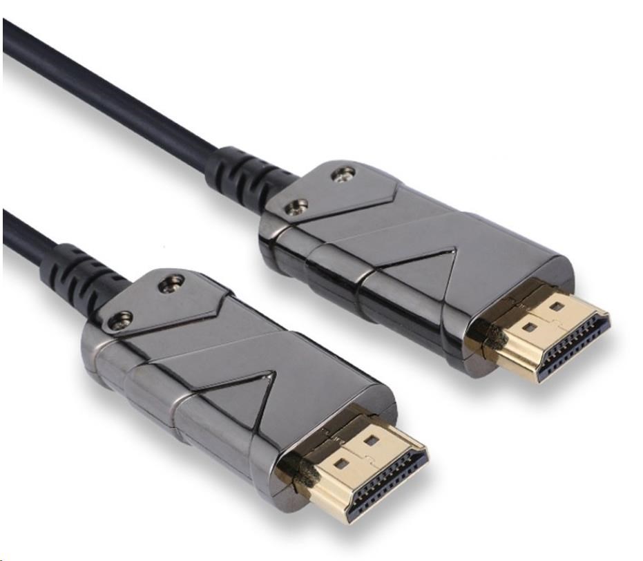 PremiumCord Ultra High Speed HDMI 2.1 optický fiber kábel 8K @ 60Hz, pozlátené 25m