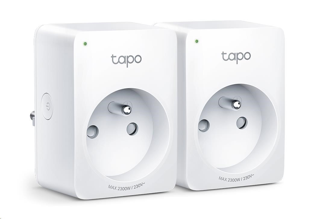 TP-Link Tapo P100(2-pack) chytrá WiFi mini zásuvka (2300W,10A,2,4 GHz,BT)0 