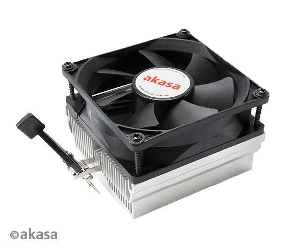AKASA CPU chladič AK-CC1107EP01 pre AMD socket 754, 939, 940,  AM2,  nízka hlučnosť,  80mm PWM ventilátor2 
