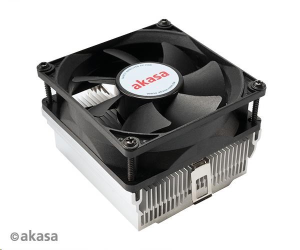 AKASA CPU chladič AK-CC1107EP01 pre AMD socket 754, 939, 940,  AM2,  nízka hlučnosť,  80mm PWM ventilátor0 