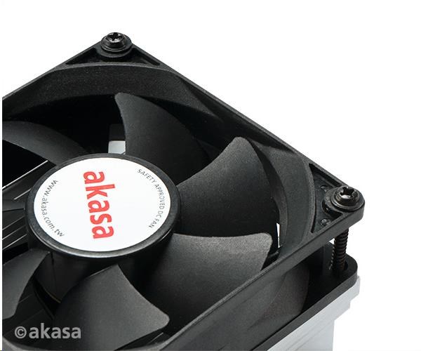 AKASA CPU chladič AK-CC1107EP01 pre AMD socket 754, 939, 940,  AM2,  nízka hlučnosť,  80mm PWM ventilátor3 