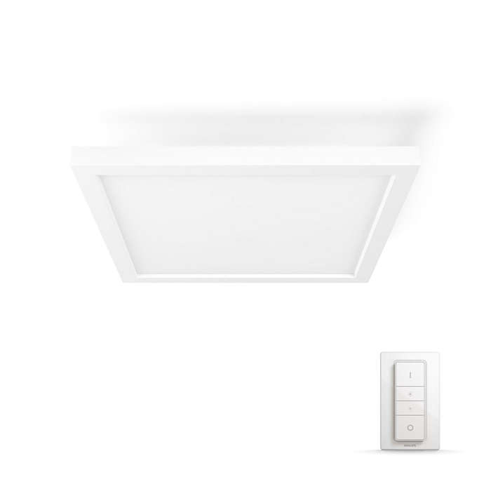 PHILIPS Aurelle Světelný stropní panel,  čtverec,  Hue White ambiance,  230V,  19W integr.LED,  Bílá0 
