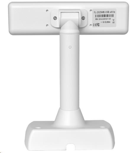 LCD zákaznícky displej Virtuos FL-2025 2x20, serial (RS-232), biely5 