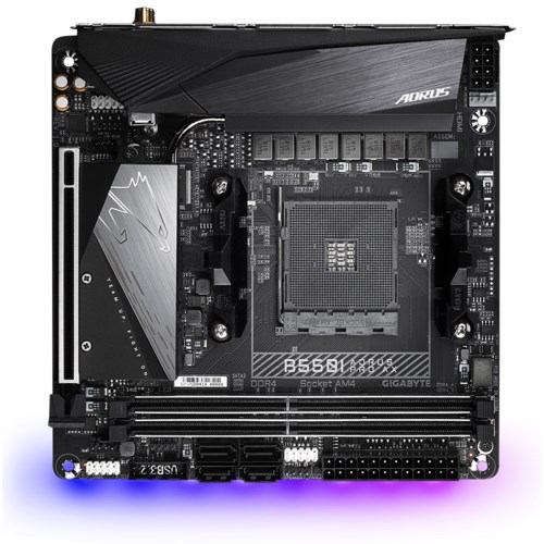 GIGABYTE MB Sc AM4 B550 I AORUS PRO AX,  AMD B550I,  2 x DDR4,  Wi-Fi,  HDMI1 