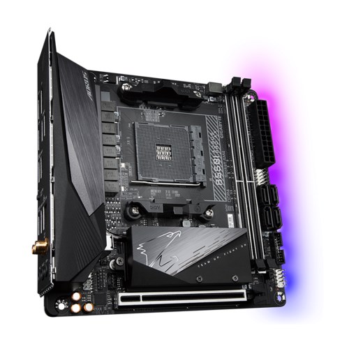 GIGABYTE MB Sc AM4 B550 I AORUS PRO AX,  AMD B550I,  2 x DDR4,  Wi-Fi,  HDMI2 