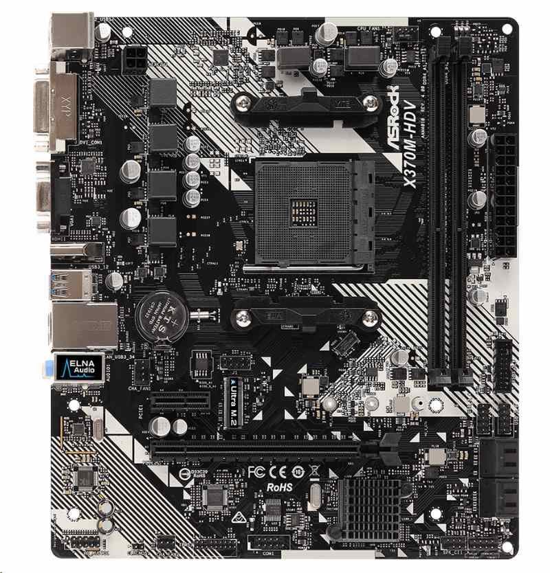ASRock MB Sc AM4 X370M-HDV R4.0,  AMD Promontory X370,  2xDDR4,  HDMI2 