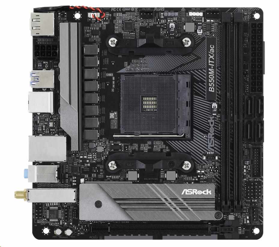 ASRock MB Sc AM4 B550M-ITX/ AC,  AMD B550M,  2xDDR4,  HDMI,  DP1 