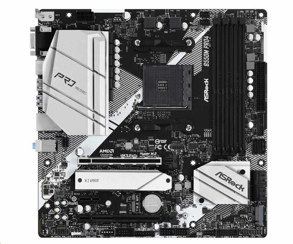 ASRock MB Sc AM4 B550M PRO4,  AMD B550,  4xDDR4,  HDMI,  DP1 