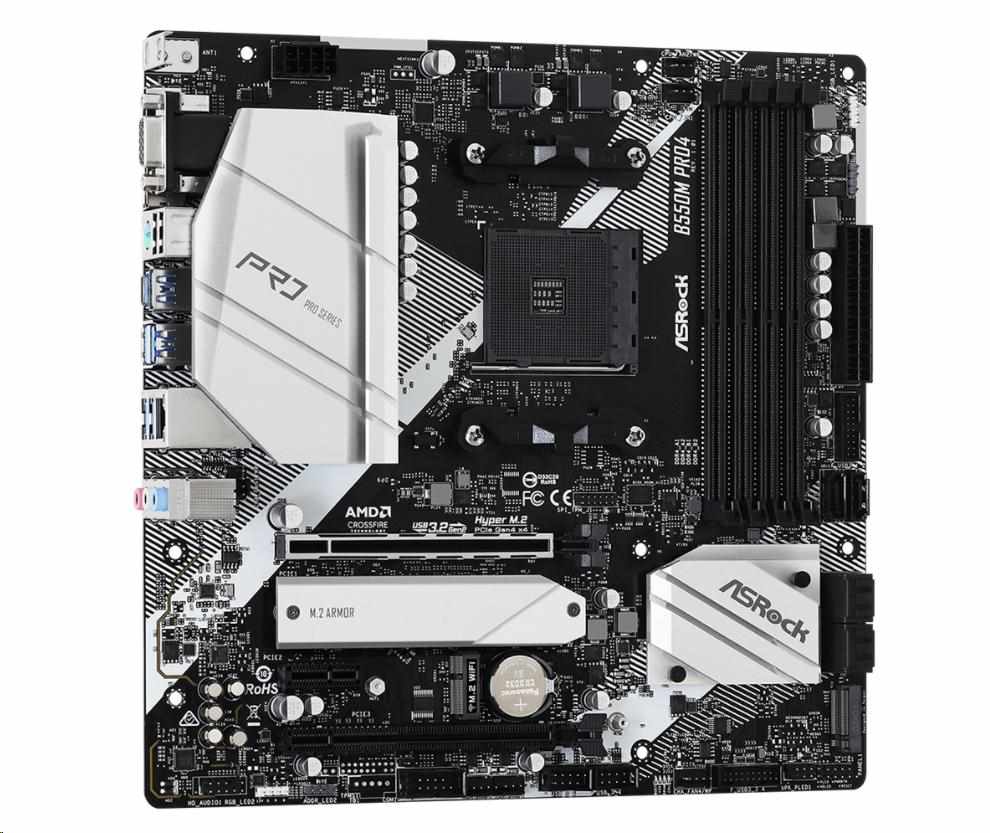 ASRock MB Sc AM4 B550M PRO4,  AMD B550,  4xDDR4,  HDMI,  DP2 