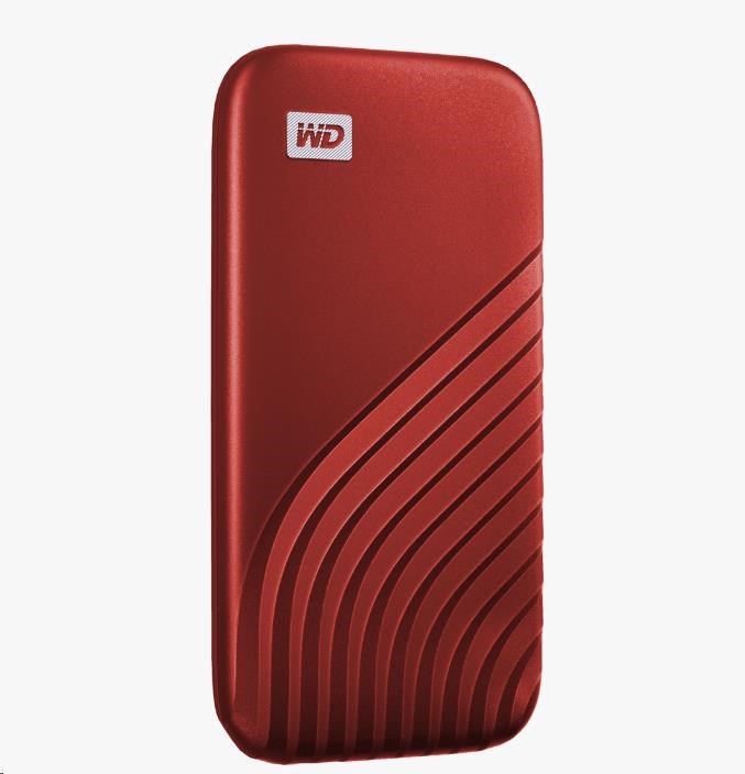 SanDisk WD My Passport SSD externý 500 GB ,  USB-C 3.2 ,  1050/ 1000MB/ s R/ W PC a Mac ,  červená1 