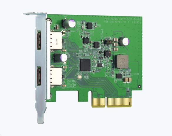 QNAP QXP-10G2U3A - Dvojportová USB 3.2 Gen2 10Gb PCIe rozširujúca karta pre NAS a PC1 
