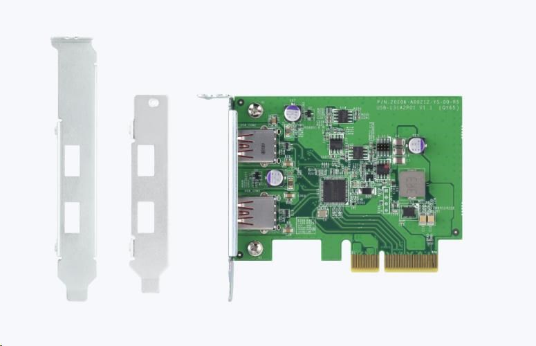 QNAP QXP-10G2U3A - Dvojportová USB 3.2 Gen2 10Gb PCIe rozširujúca karta pre NAS a PC2 