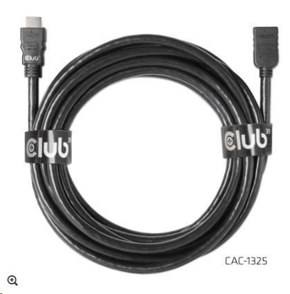Club3D Kabel prodlužovací Rychlý HDMI 4K60HZ (M/ F),  5m,  černá,  26 AWG5 
