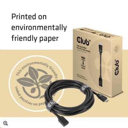 Club3D Kabel prodlužovací Rychlý HDMI 4K60HZ (M/ F),  5m,  černá,  26 AWG2 