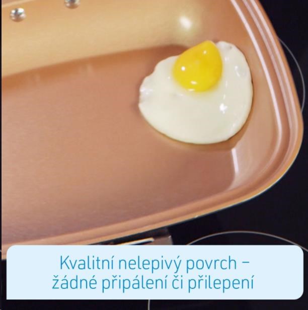 Livington Black Doubletta - Otočná pánev smažení/ grill1 