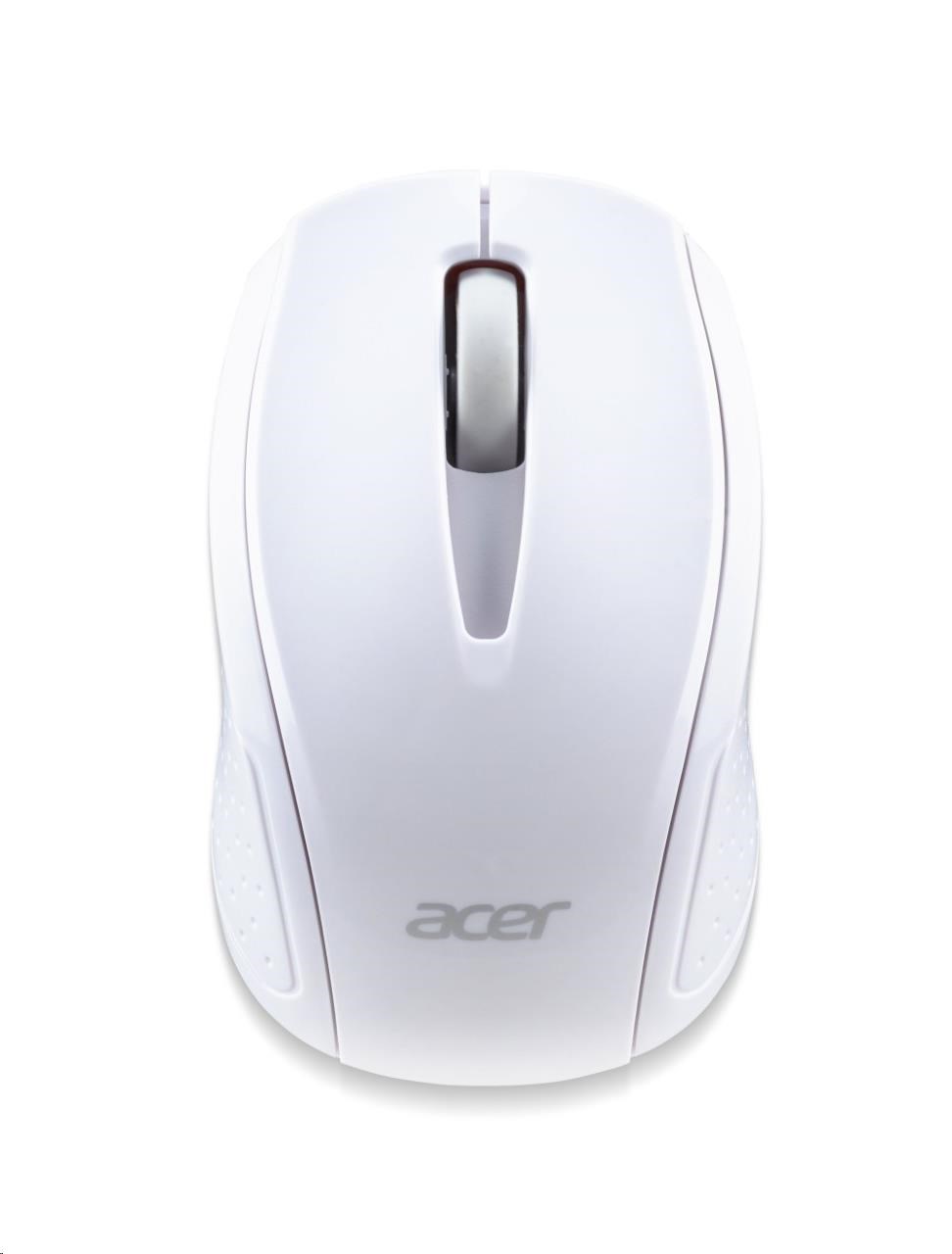 Bezdrôtová myš ACER G69 White - RF2.4G,  1600 dpi,  95x58x35 mm,  dosah 10 m,  2x AAA,  Win/ Chrome/ Mac,  maloobchodné balenie0 