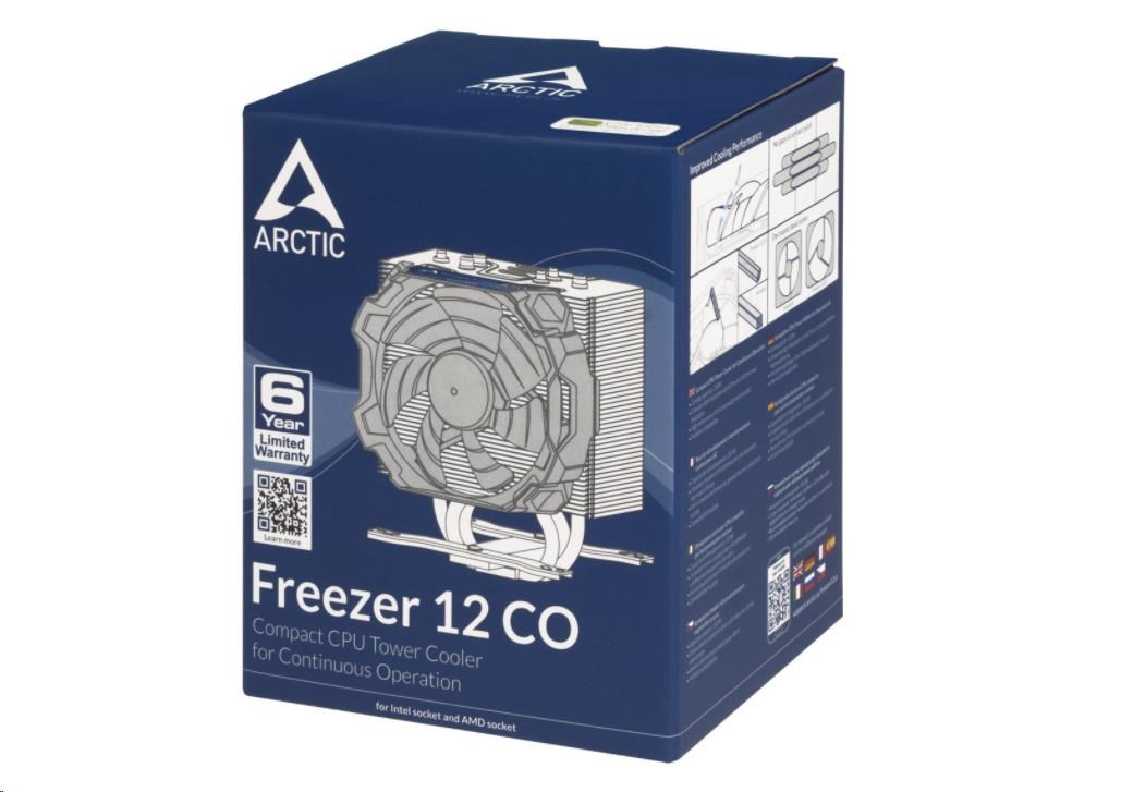 ARCTIC Freezer 12 CO - chladič CPU pre socket Intel 1150/ 1151/ 1155/ 1156/ 2011-3 pre CPU s TDP do 130 W10 