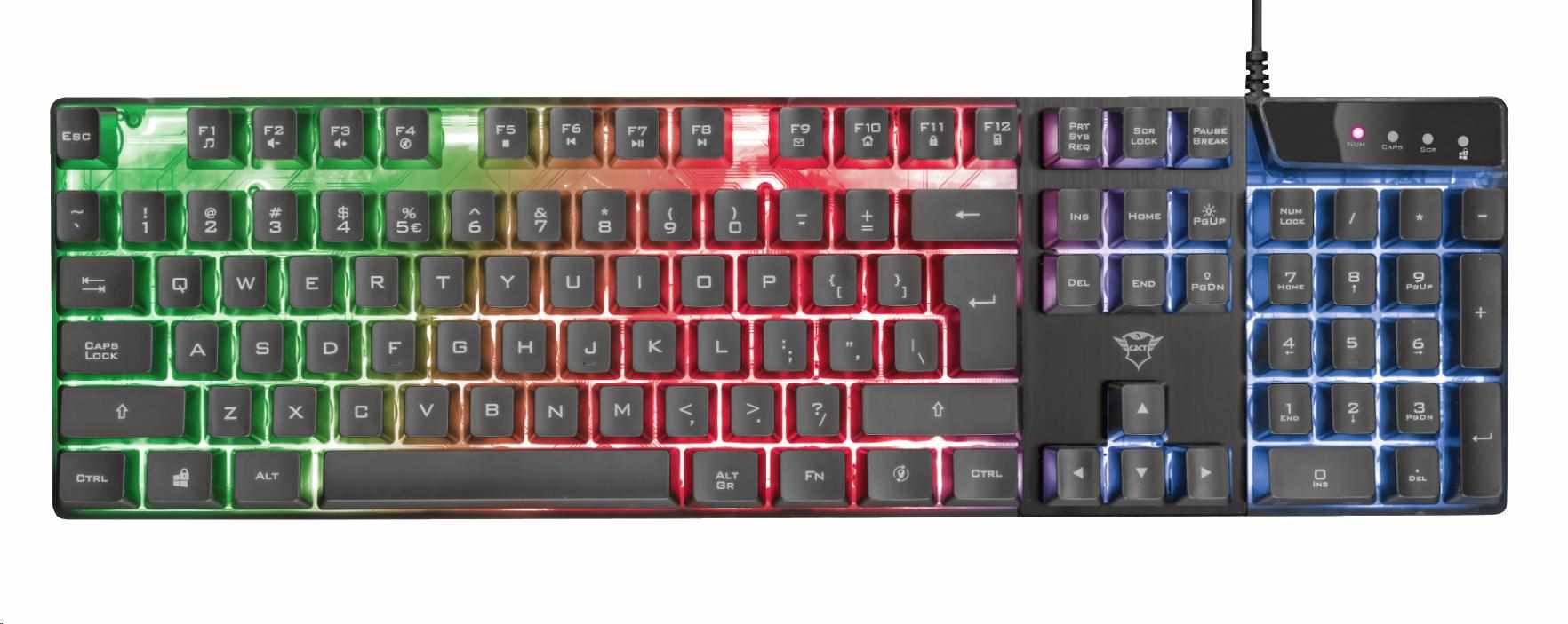 TRUST herní klávesnice GXT 835 Azor Illuminated Gaming Keyboard0 