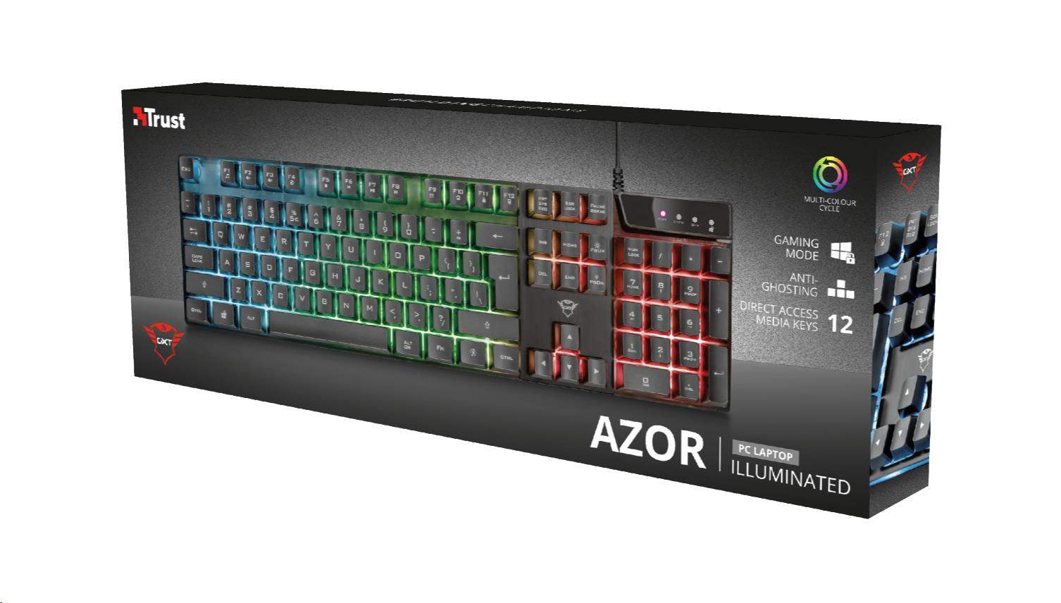 TRUST herní klávesnice GXT 835 Azor Illuminated Gaming Keyboard5 