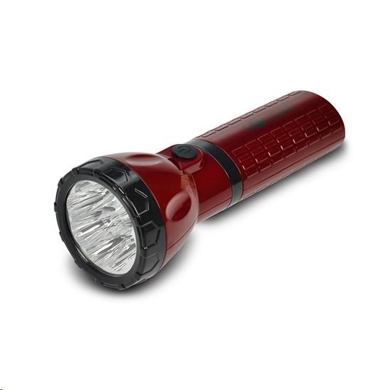 Solight nabíjecí LED svítilna, plug-in, Pb 800mAh, 9x LED, červenočerná0 