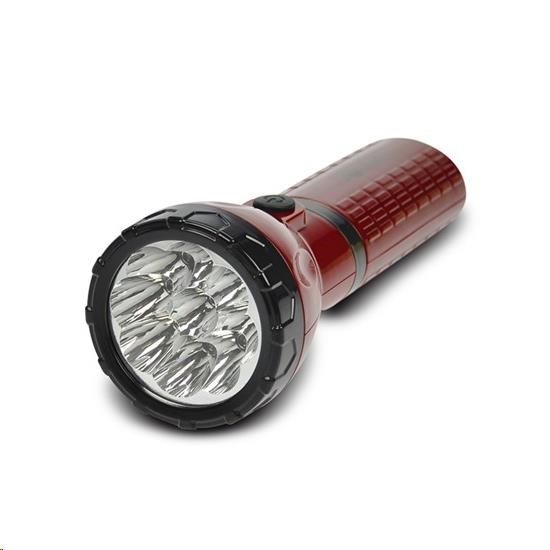 Solight nabíjecí LED svítilna, plug-in, Pb 800mAh, 9x LED, červenočerná1 