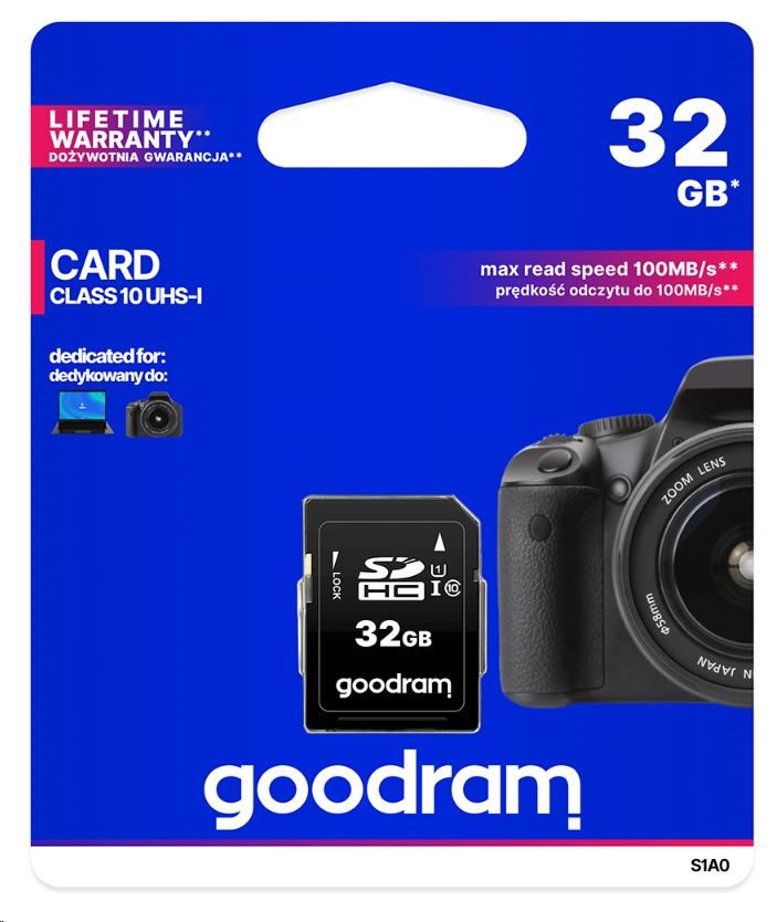 Karta GOODRAM SDHC 32 GB (R:100/ W:10 MB/ s) UHS-I Class 101 