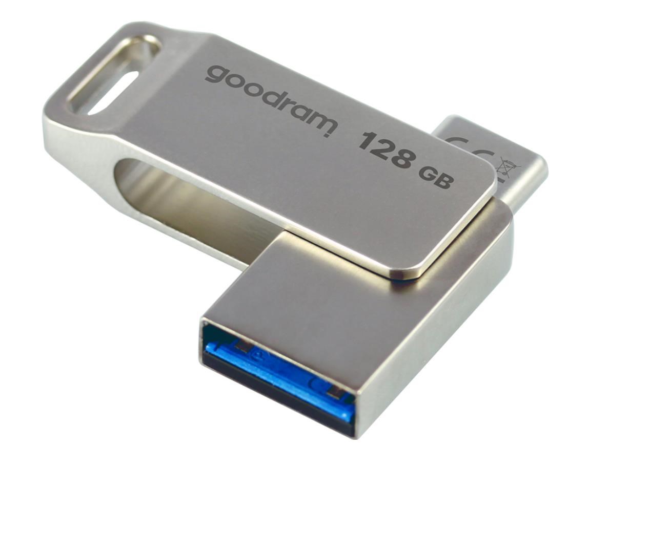 GOODRAM Flash disk 128 GB ODA3,  USB 3.2,  strieborná1 