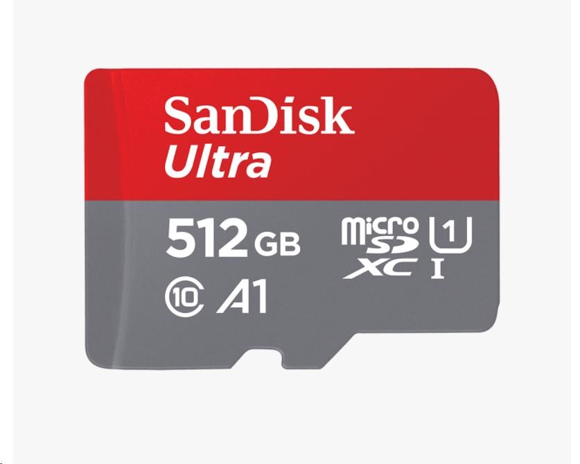 Karta SanDisk MicroSDXC 512 GB Ultra (100 MB/ s,  trieda 10,  Android) + adaptér0 