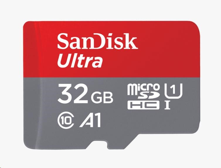 SanDisk MicroSDXC 32GB Ultra (120 MB/ s,  A1 Class 10 UHS-I,  Android) + adaptér1 